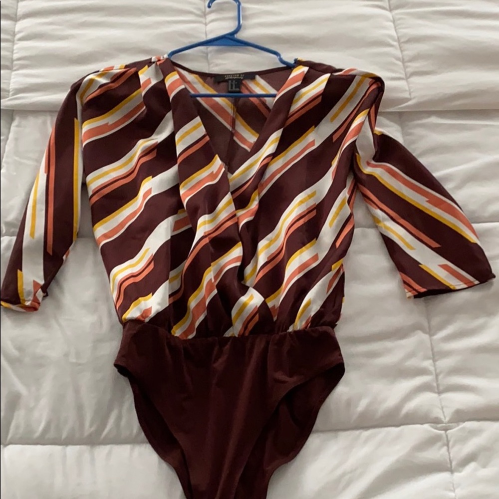 Striped bodysuit